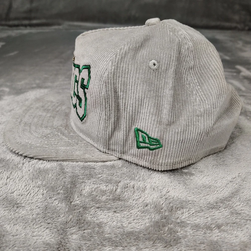 New Era Boston Celtics Corduroy‎ The Golfer Snapback Hat Cap Adjustable Gray